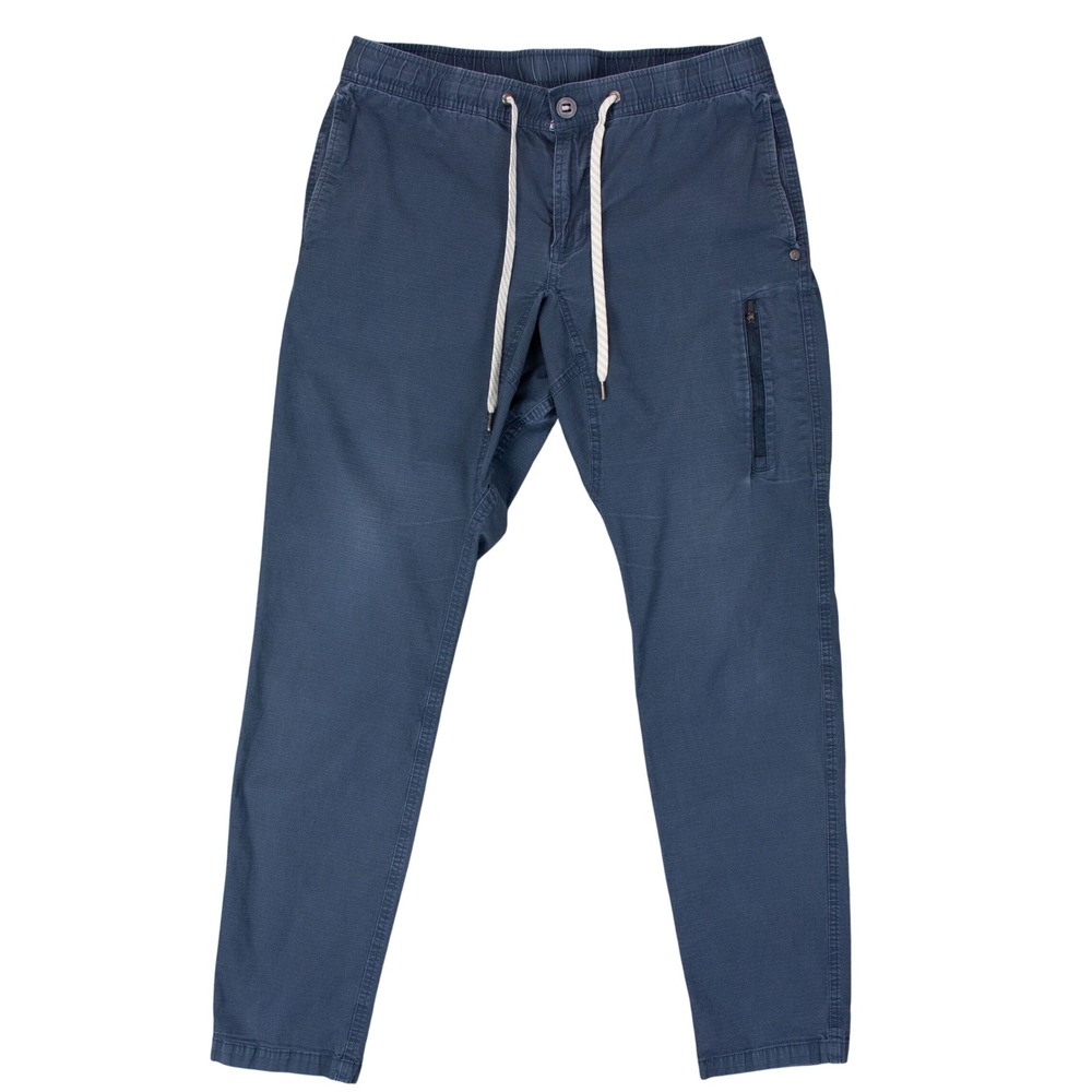 Vuori Ripstop Climber Pant Mens Large Blue V412 Elastic Waist Joggers